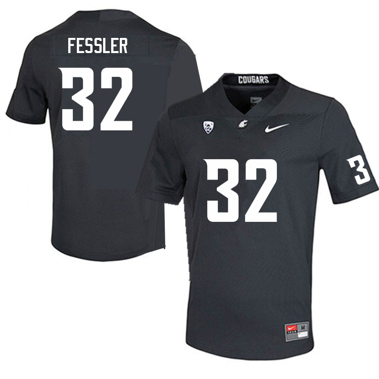 Men-Youth #32 Van Fessler Washington State Cougars College Football Jerseys Sale-Charcoal